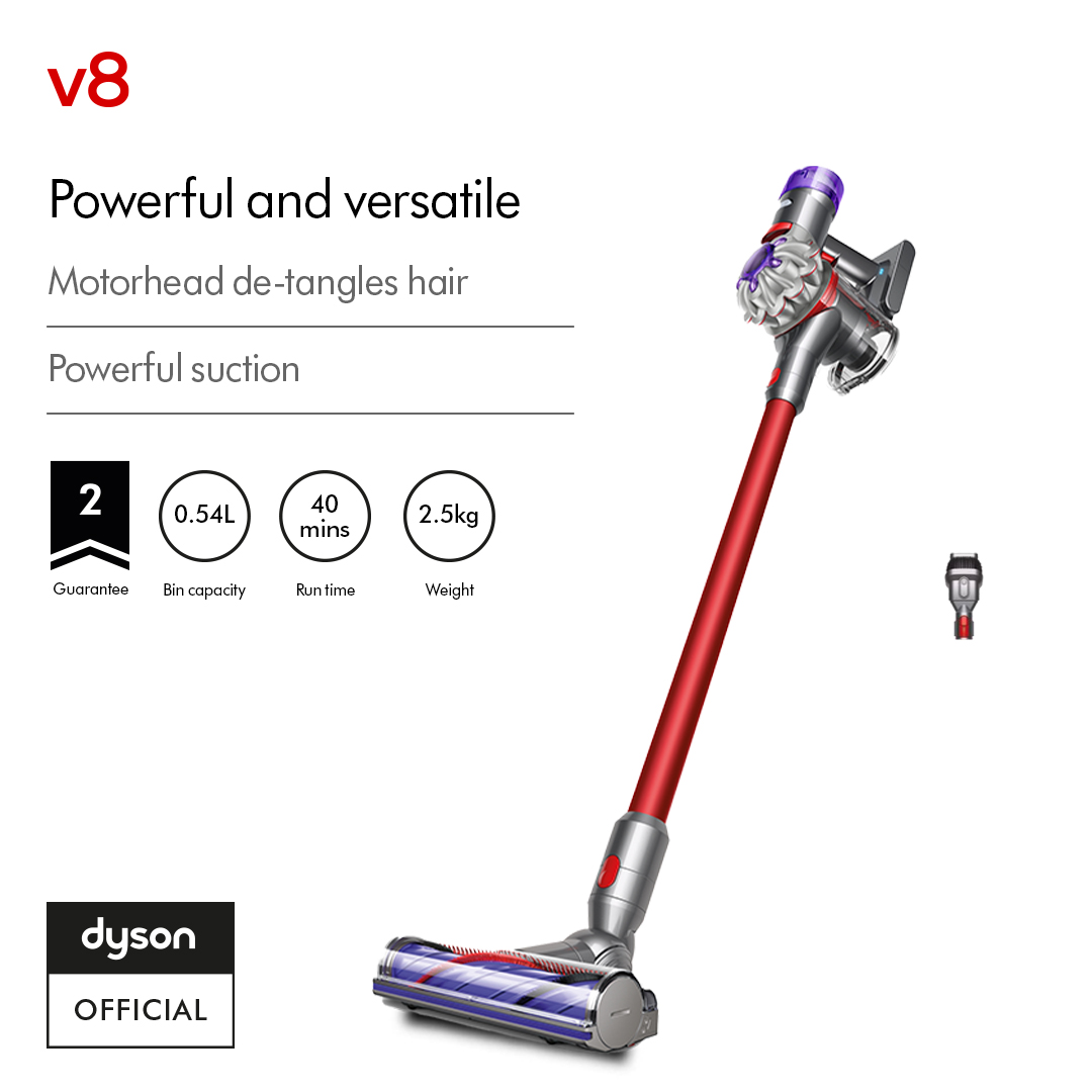 Dyson V8™ Origin stick vacuum (Iron/Red) | eBay Australia